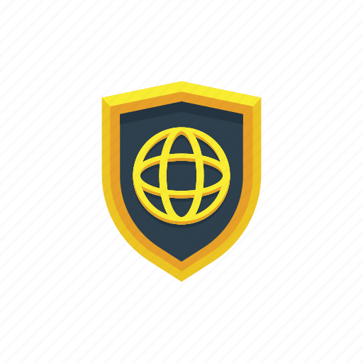 Global, secure, shield, globe, network, protection, safety icon - Download on Iconfinder
