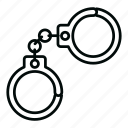 handcuffs, vector, thin, isolated