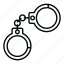 handcuffs, vector, thin, isolated 