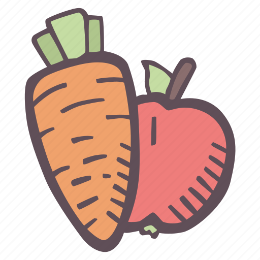 Carrot, apple, healthy, food, selfcare, self-care, mental health icon - Download on Iconfinder