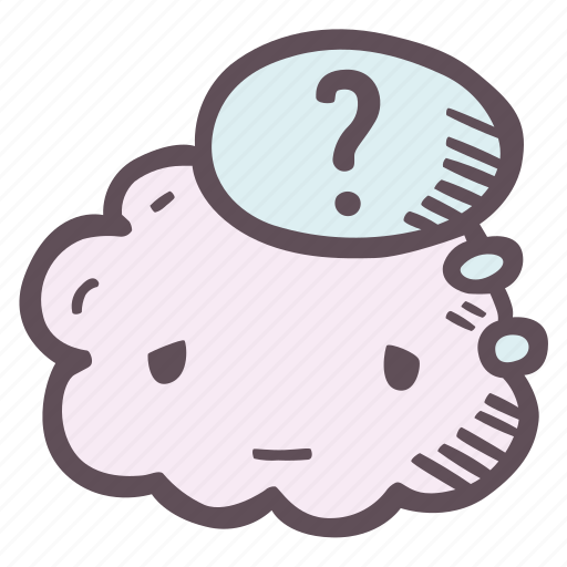 Confusion, brain, cloud, questioning, selfcare, self-care, mental health icon - Download on Iconfinder