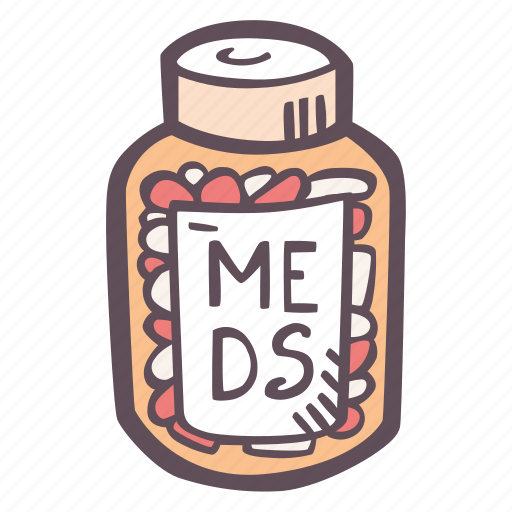 Prescription, drugs, meds, bottle, selfcare, self-care, mental health icon - Download on Iconfinder