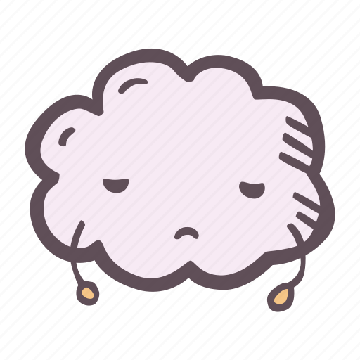 Sadness, grief, depression, brain, cloud, selfcare, self-care icon - Download on Iconfinder