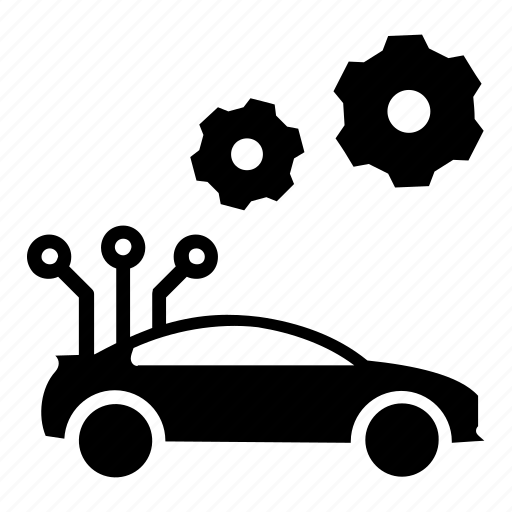 Automobile, autonomous, car, cog, robotic car, service, settings icon - Download on Iconfinder
