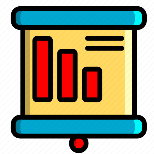 Icon, color, presentation, analytics, graph, statistics, report icon - Download on Iconfinder