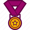 achievement, medal, participation, prize, reward