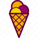 cone, cream, dessert, food, ice 