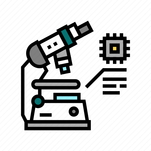 Researching, microscope, semiconductor, manufacturing, factory, production icon - Download on Iconfinder