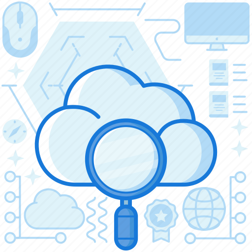 Cloud, database, find, magnifier, scanner, search, storage icon - Download on Iconfinder