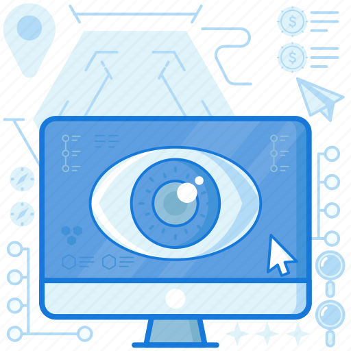 Computer, eye, monitor, screen, view, visibility, vision icon - Download on Iconfinder