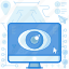 computer, eye, monitor, screen, view, visibility, vision 
