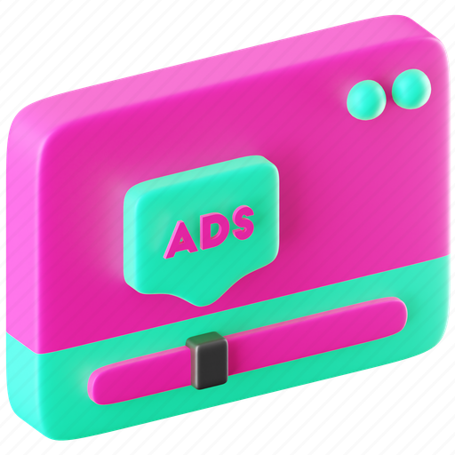 Video advertising, video-marketing, marketing, advertising, digital-marketing, video, promotion 3D illustration - Download on Iconfinder