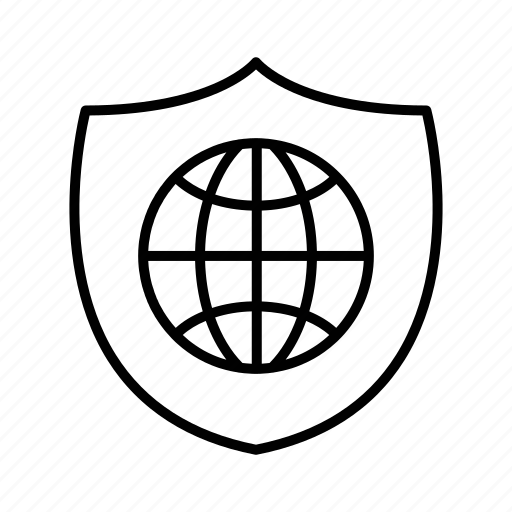 Globe, shield, world, protection, security icon - Download on Iconfinder