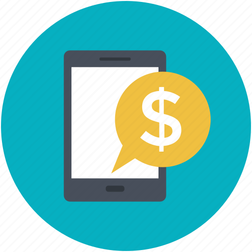 Dollar bubble, mobile banking, mobile communication, mobile screen, online banking icon - Download on Iconfinder