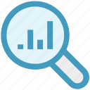 analytics, chart, graph, lookup, magnifier, search, seo 