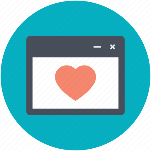 Cyberspace, favorite webpage, heart sign, internet, website icon - Download on Iconfinder