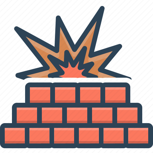 Blast, fire, firewall, flame, protection, safety, wall icon - Download on Iconfinder