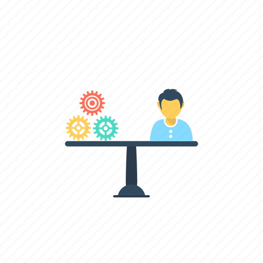 Balance scale, equality, equity, seesaw, work life balance icon - Download on Iconfinder