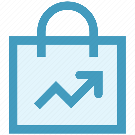 Bag, gift bag, graph, marketing, paper bag, shopping bag icon - Download on Iconfinder