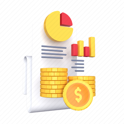 Invoice, bill, receipt, payment, document 3D illustration - Download on Iconfinder