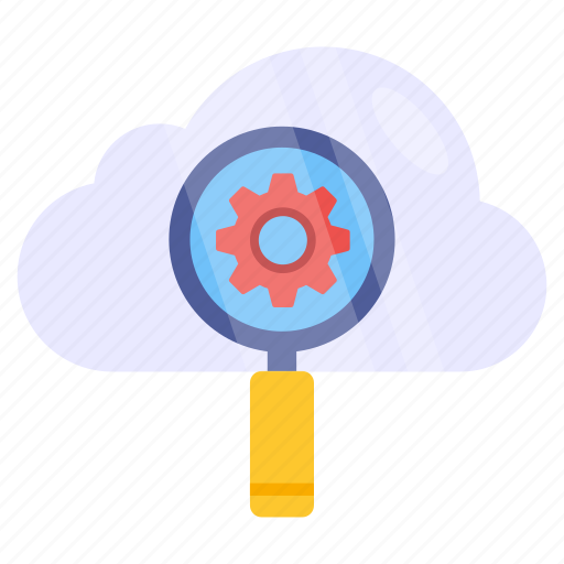 Cloud seo, search engine optimization, search cloud, find cloud, cloud analysis icon - Download on Iconfinder