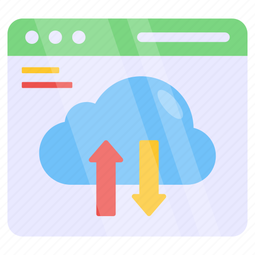 Cloud data transfer, cloud data transmission, cloud data sync, data synchronization, data exchange icon - Download on Iconfinder