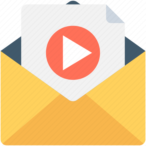 Envelop, multimedia, play, sound, video file icon - Download on Iconfinder