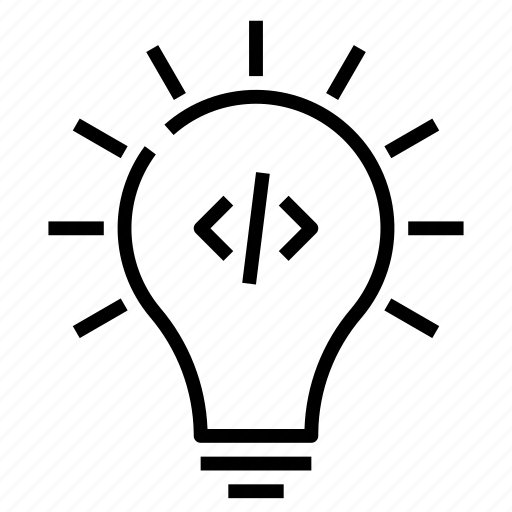 Bulb, light, invention, illumination, coding icon - Download on Iconfinder