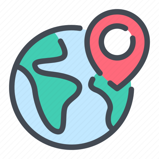 Earth, globe, location, pin, place, pointer, world icon - Download on Iconfinder