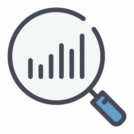 Analytics, loupe, magnifier, result, search, statistics, stats icon - Download on Iconfinder