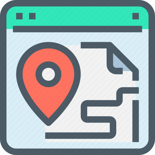 Browser, document, gps, location, map, website icon - Download on Iconfinder