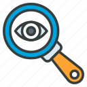 magnifier, eyeball, vision, look, zoom, glass