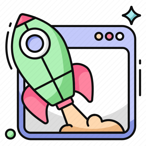 Website launch, startup, commencement, initiation, mission icon - Download on Iconfinder