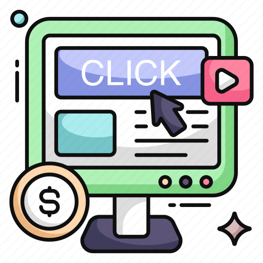 Pay per click, ppc, cpc, cost per click, online click icon - Download on Iconfinder
