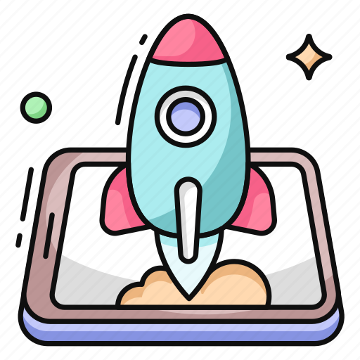 Mobile startup, mobile launch, initiation, commencement, mission icon - Download on Iconfinder