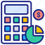calculation, chart, pie, report, calculator, device, finance 