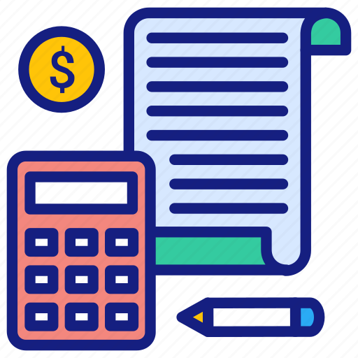 Taxes, calculator, doing, tax, form, money, school icon - Download on Iconfinder