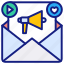email, marketing, message, envelope, communications, megaphone 