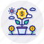 finance, plant, business, coins, growth, money 