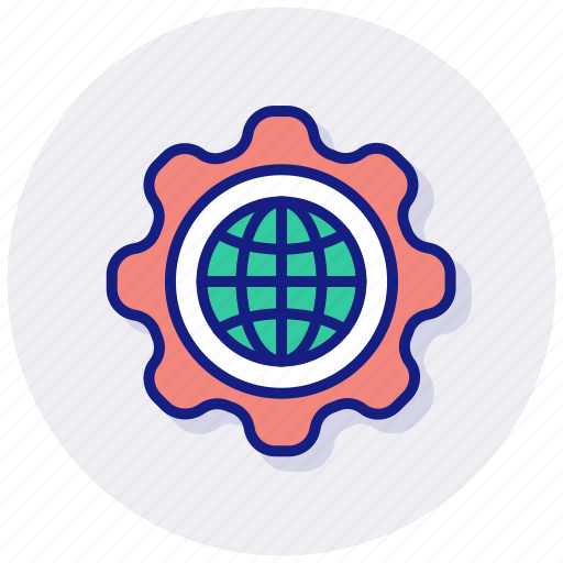 Engineering, engineer, world, globe, gear, cog, technology icon - Download on Iconfinder