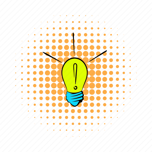 Bulb, comics, energy, exclamation, idea, light, lightbulb icon - Download on Iconfinder