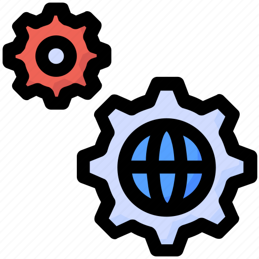 Cog, configuration, gears, options, seo, settings, world icon - Download on Iconfinder