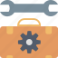 maintenance, briefcase, gear, information, service, support, wrench 