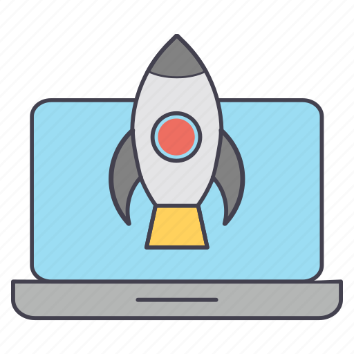 Boost, laptop, rocket icon - Download on Iconfinder