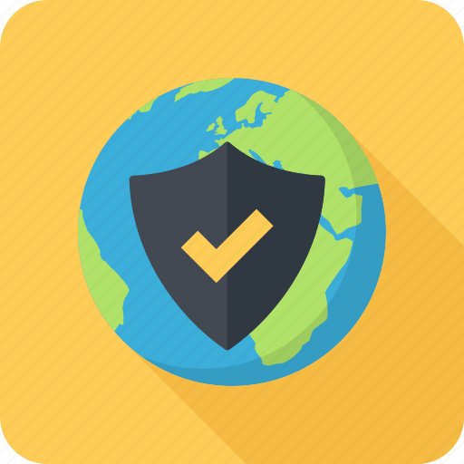Network, planet, protection, shild icon - Download on Iconfinder