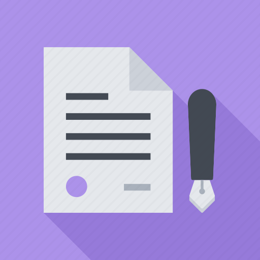 Agreement, contract, document, paper, pen, signature icon - Download on Iconfinder