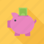 money, money box, pig, save, saving, guardar 