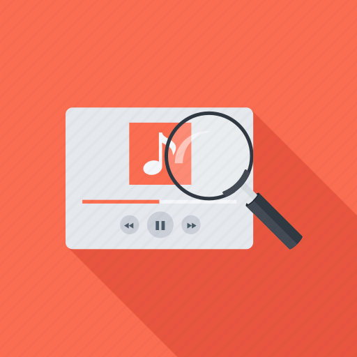 Magnifier, music, search, seo icon - Download on Iconfinder