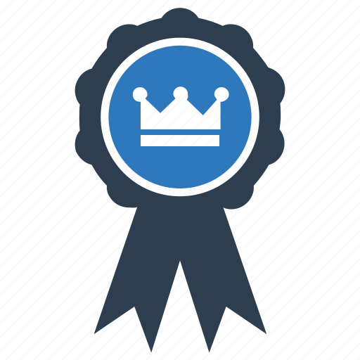 Award ribbon, badge, crown, empire, king award, medal, prize icon - Download on Iconfinder