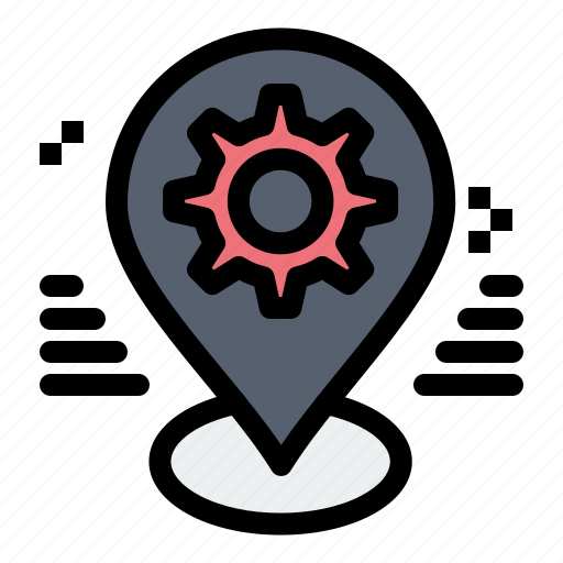 Gear, gps, map, pin, setting icon - Download on Iconfinder